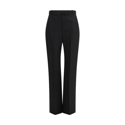 Alexander McQueen Black Cotton Dress Pants
