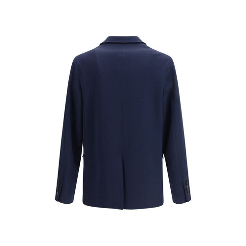 Gucci Blue Cotton Full-Length Jacket