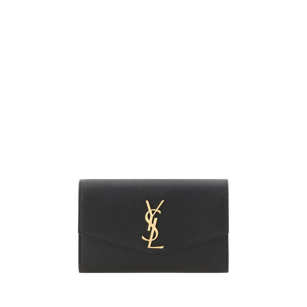 Saint Laurent Black Calf Leather Wallet