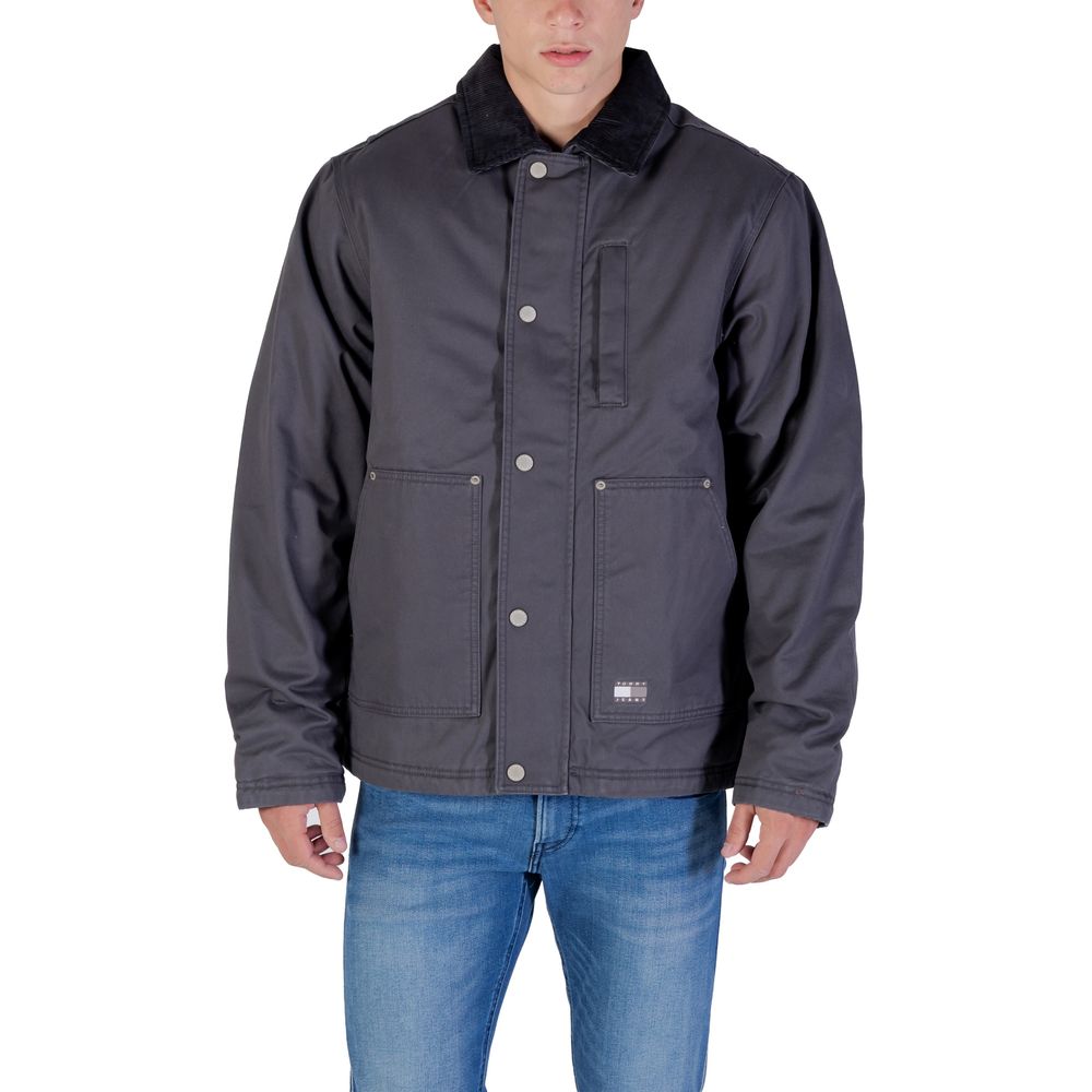 Gray Recycled Cotton Denim Jacket
