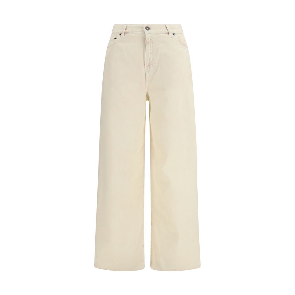 Bicolor Cotton Relaxed Fit Jeans