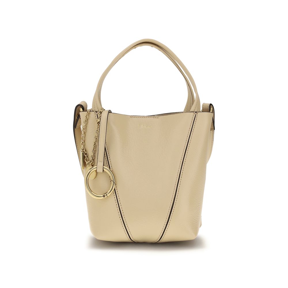 Chloé Beige Spin Calf Leather Shoulder Bag