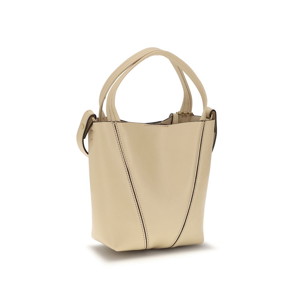 Chloé Beige Spin Calf Leather Shoulder Bag