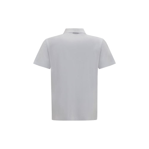 Gucci White Cotton Polo Shirt