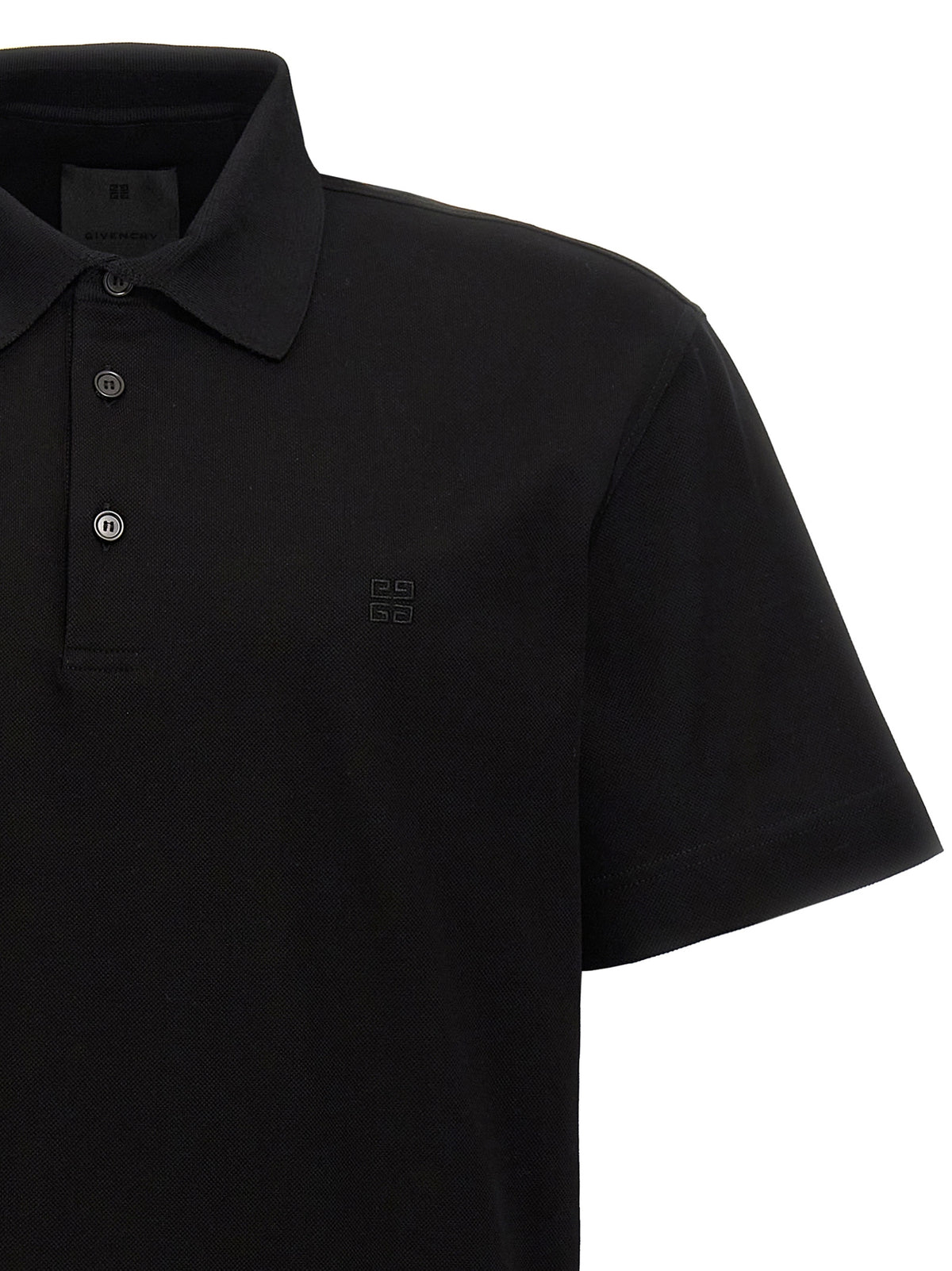 Givenchy Black Cotton Polo Shirt