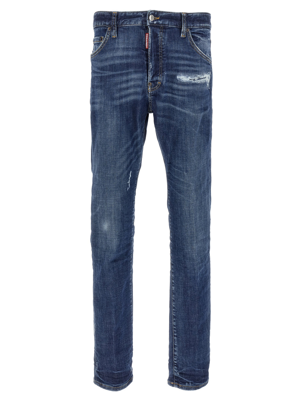 Blue Cotton Slim Fit Jeans