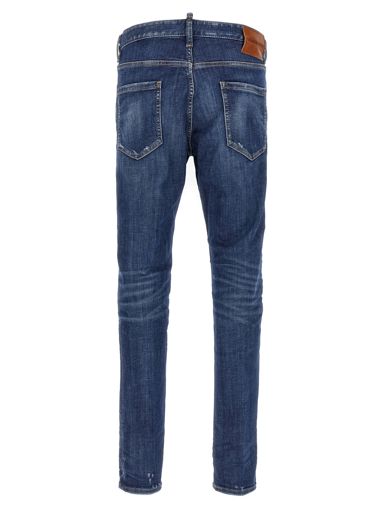 Blue Cotton Slim Fit Jeans