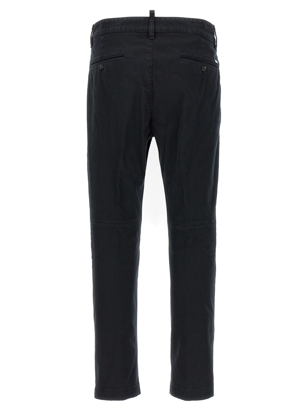 Black Cotton Chino Pants