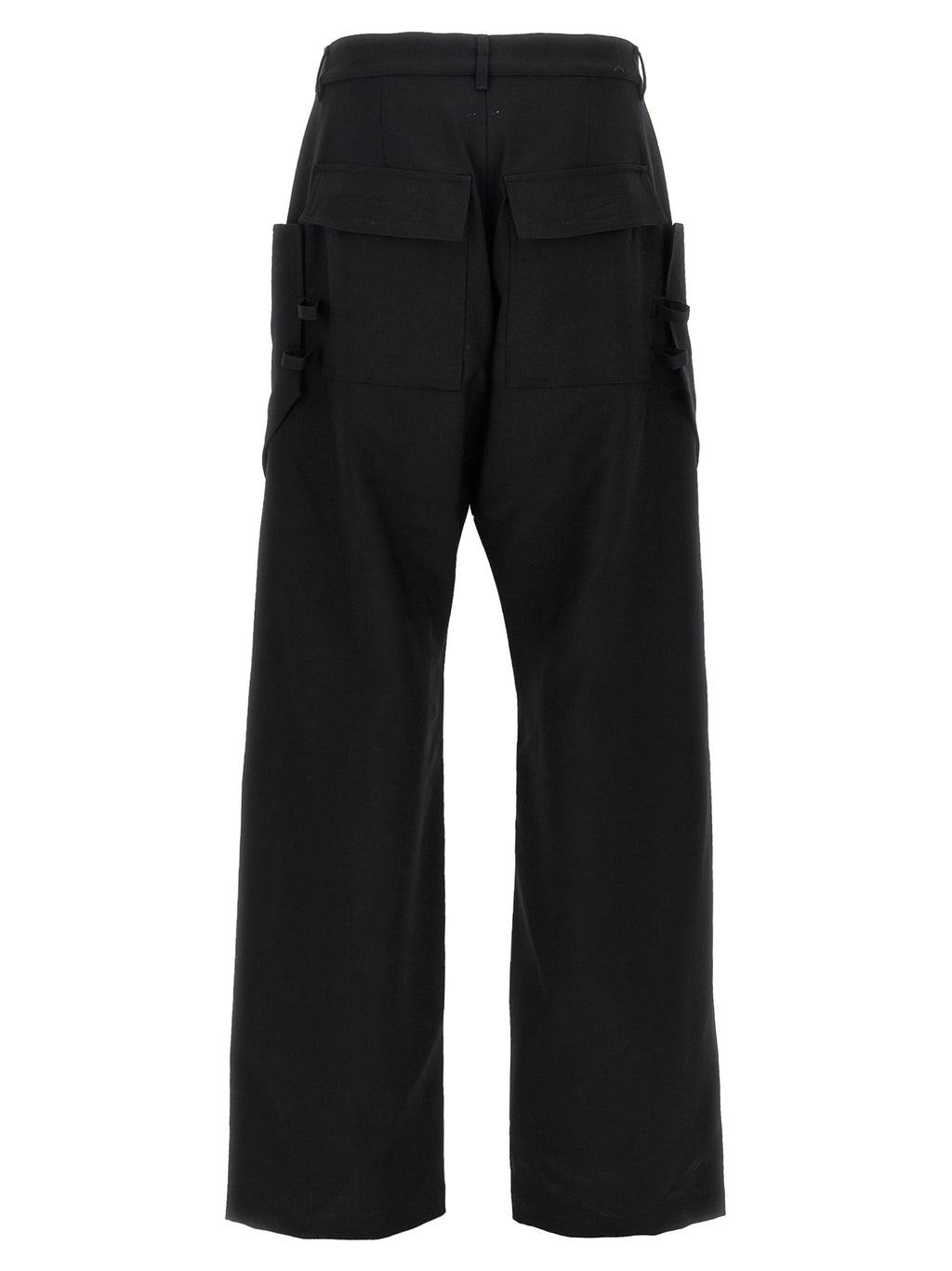 Black Virgin Wool Cargo Pants