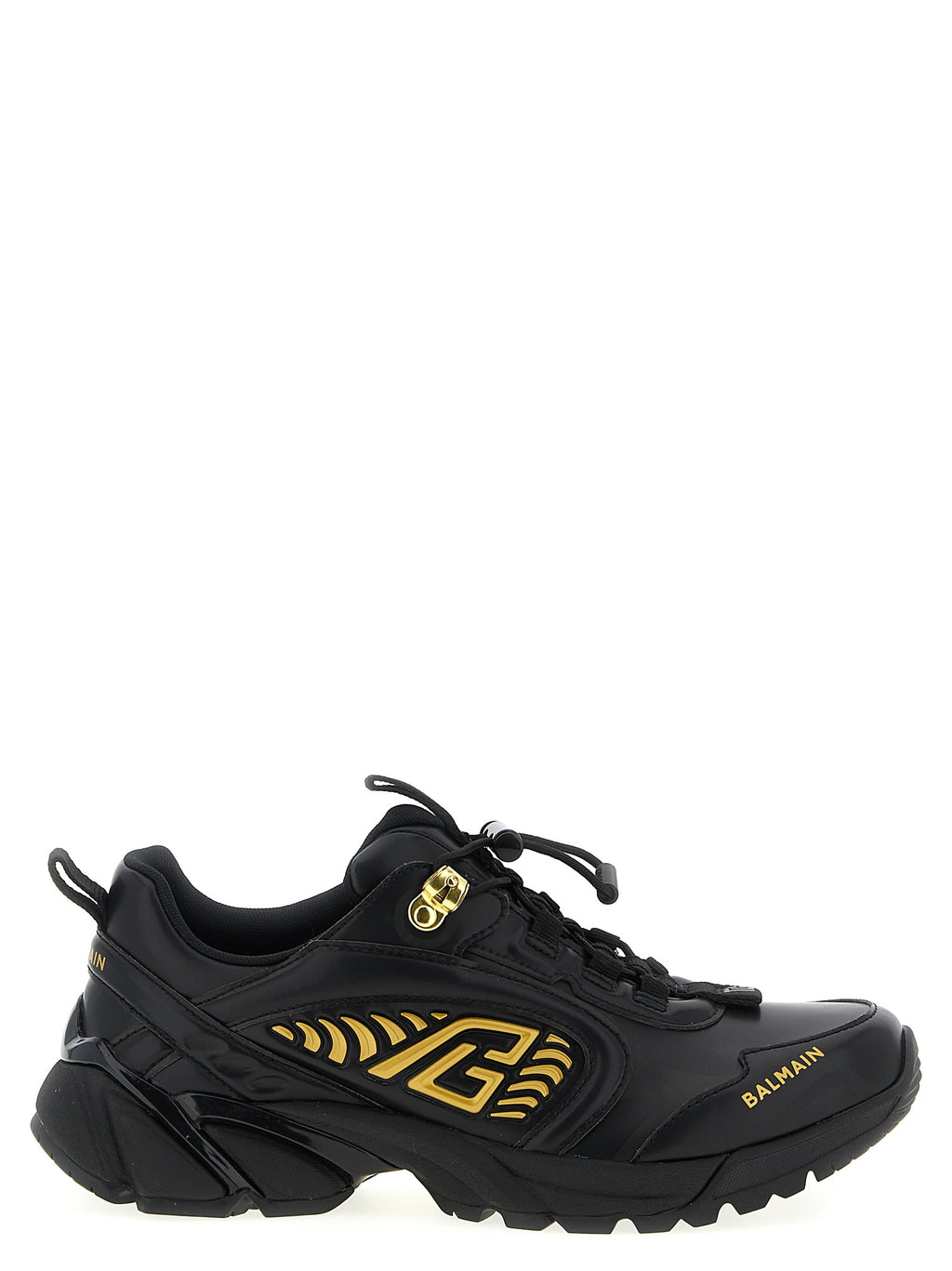 Black Nylon Athletic Sneakers