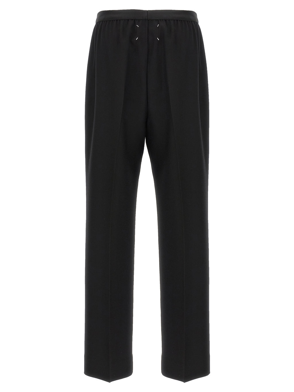 Black Virgin Wool Casual Pants