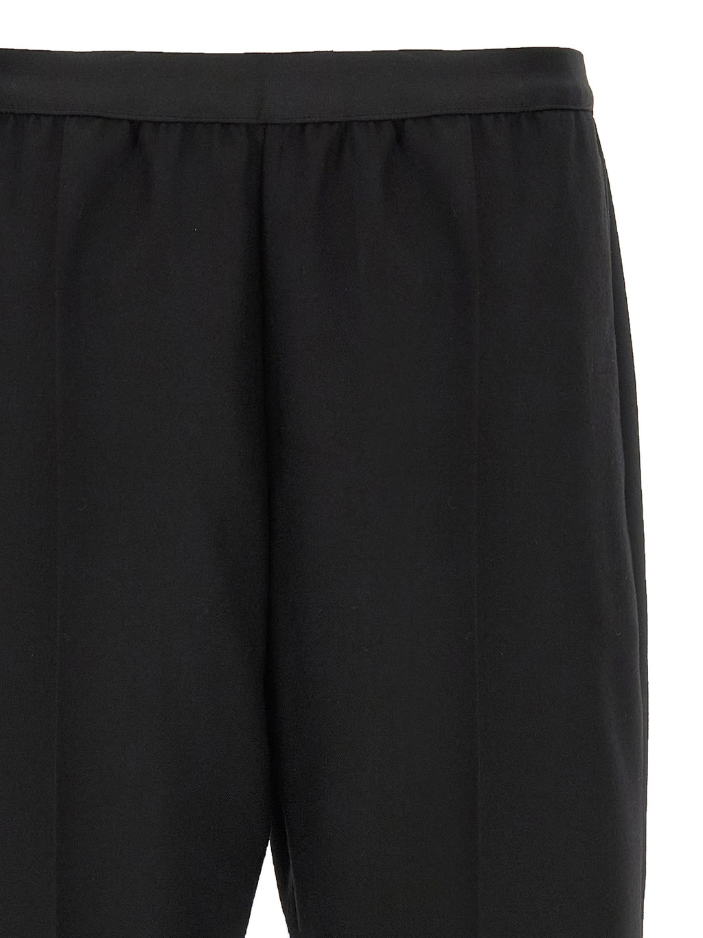 Black Virgin Wool Casual Pants