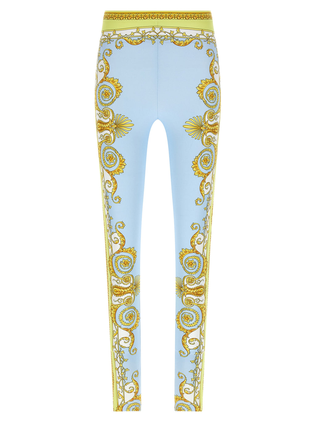 Blue Nylon Leggings