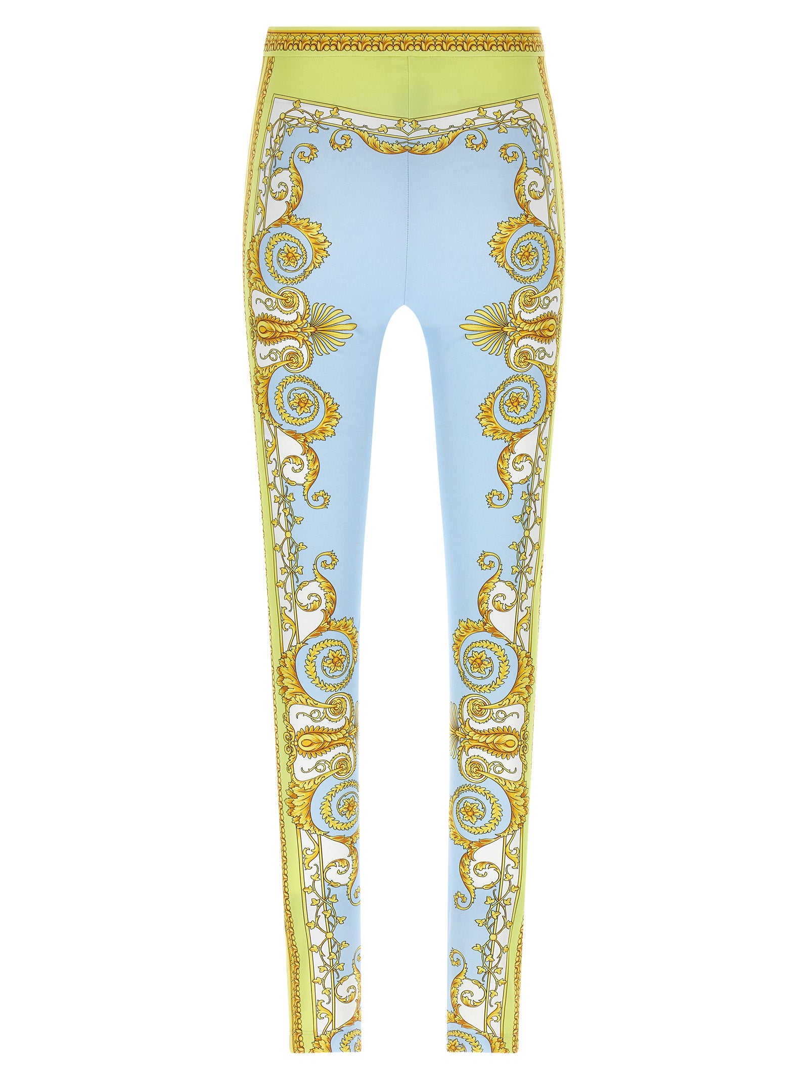 Blue Nylon Leggings