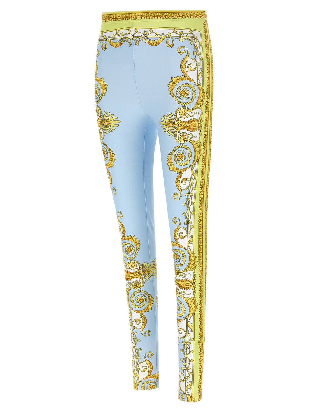 Blue Nylon Leggings