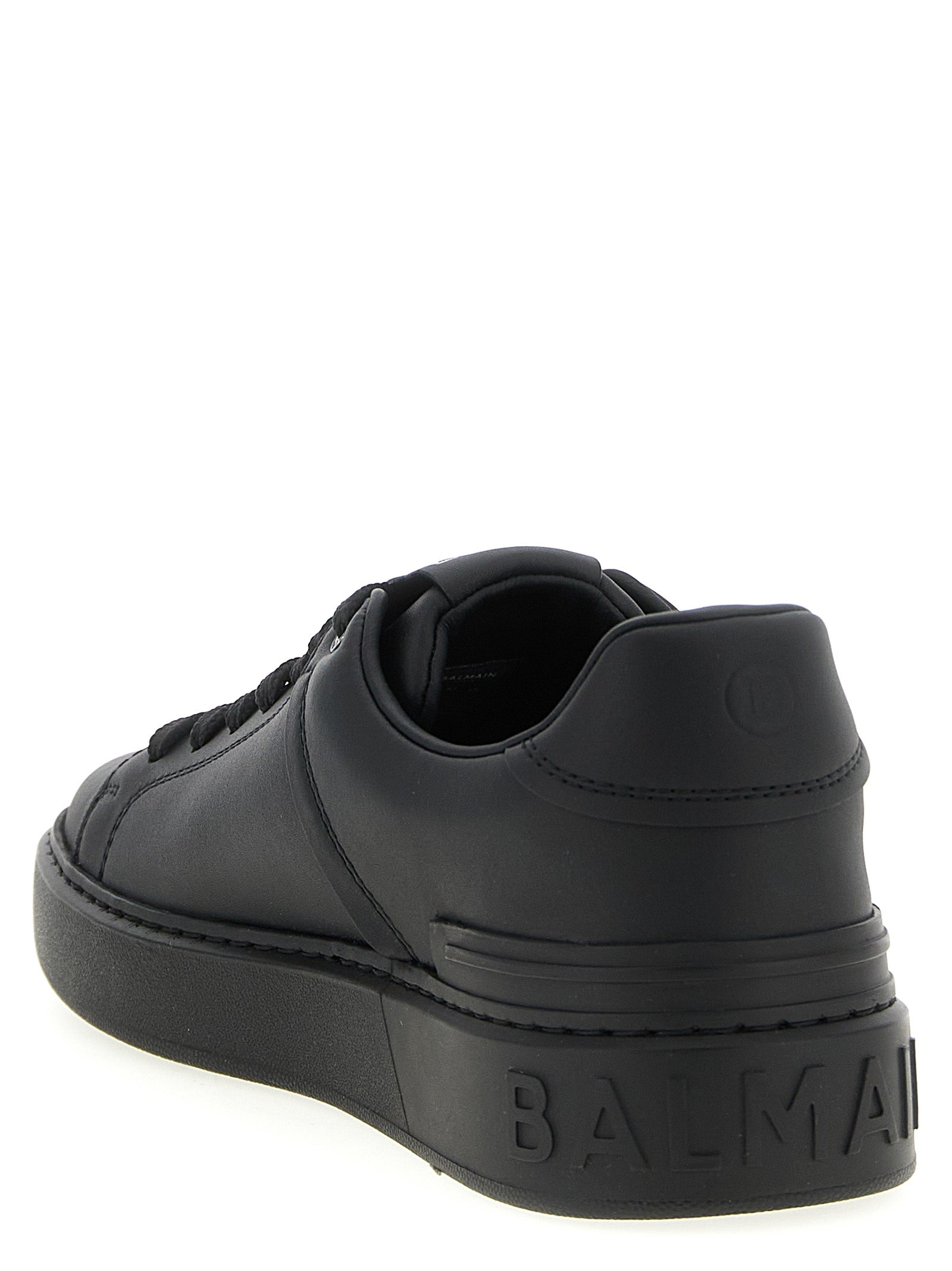 Black Calfskin Low Top Sneakers