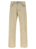 Beige Cotton Jeans Denim