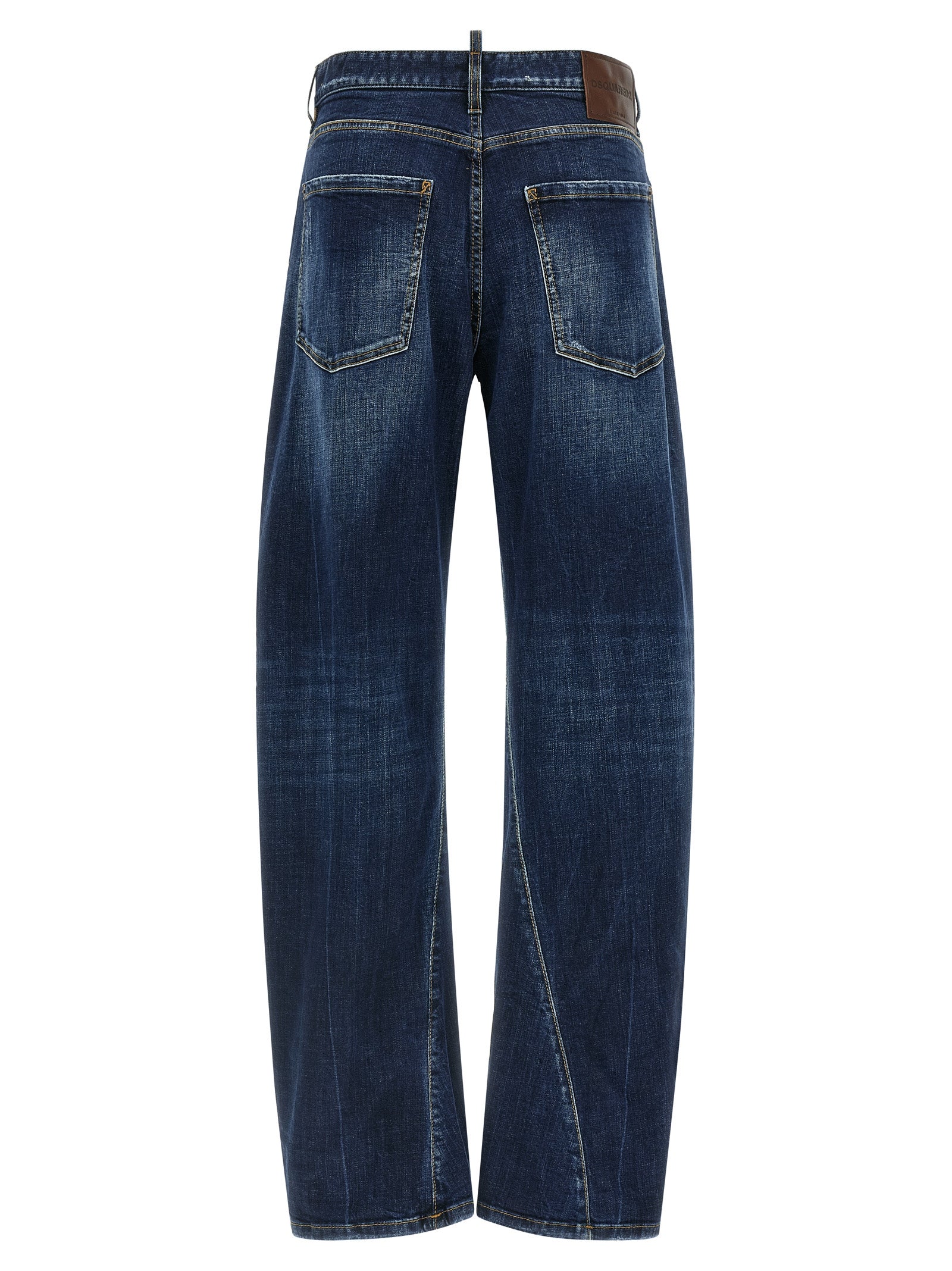 Blue Cotton Relaxed Fit Jeans