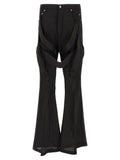 Black Copper Flared Pants
