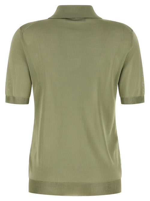 Bicolor Viscose Polo Shirt