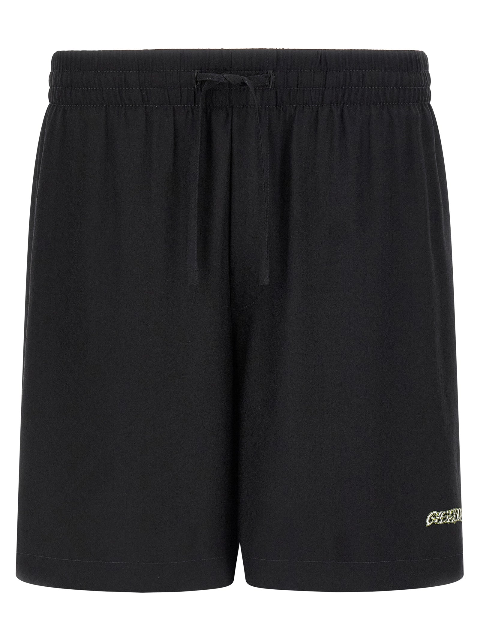 Black Silk Bermuda Shorts