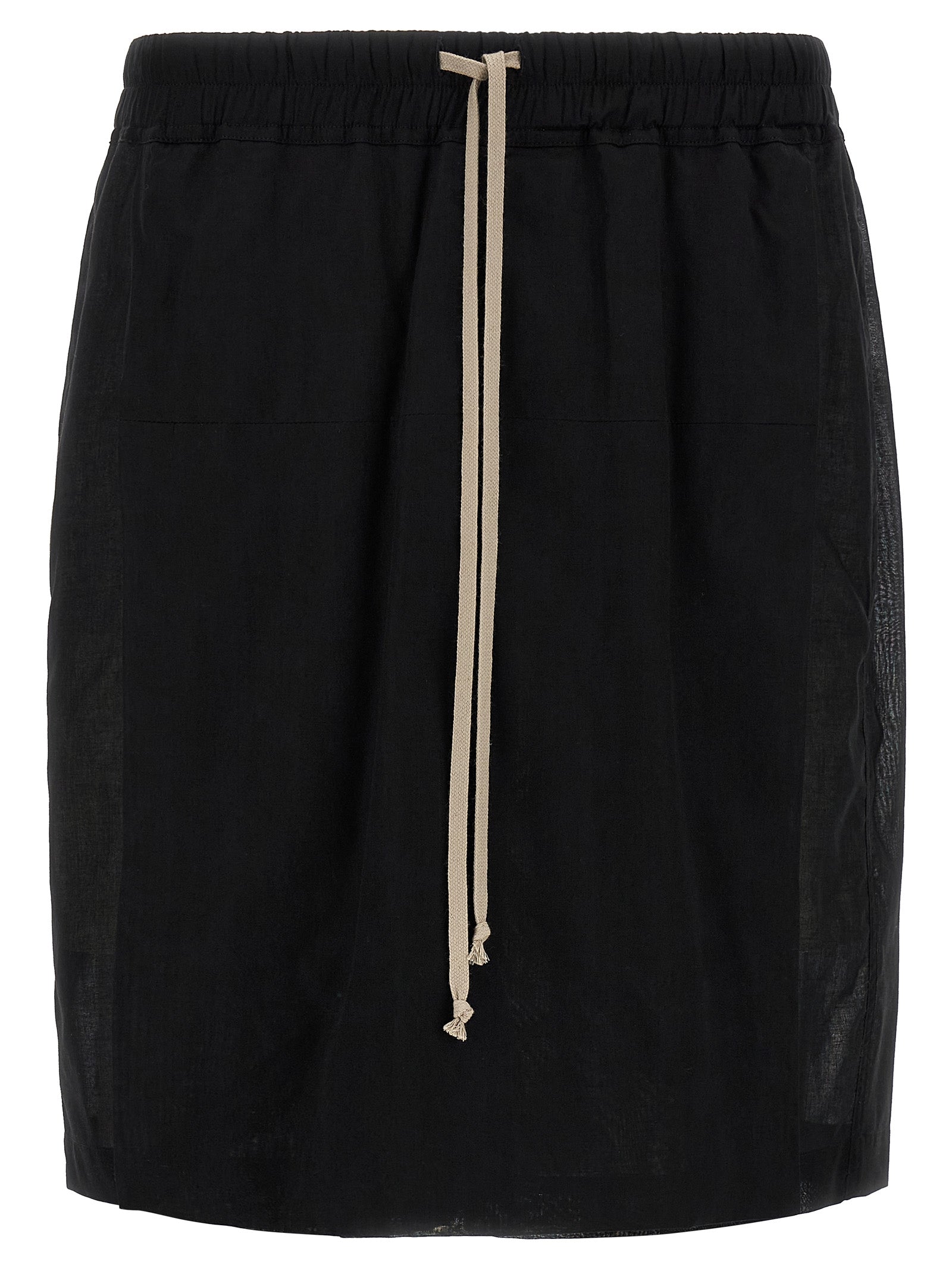 Black Cotton Bermuda Shorts