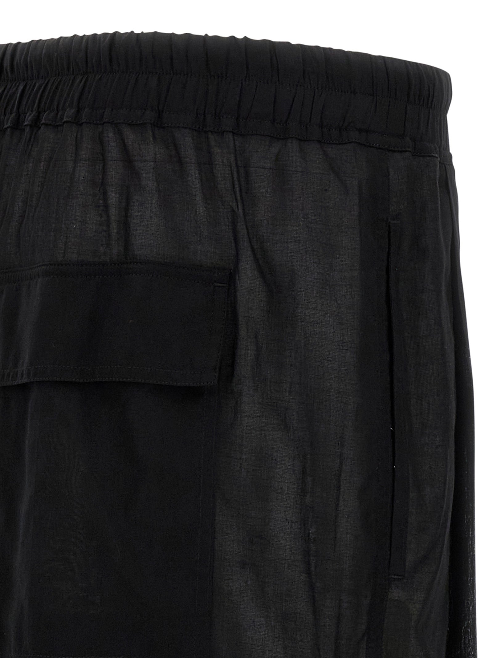Black Cotton Bermuda Shorts