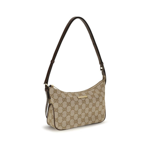Beige Polyester Shoulder Bag