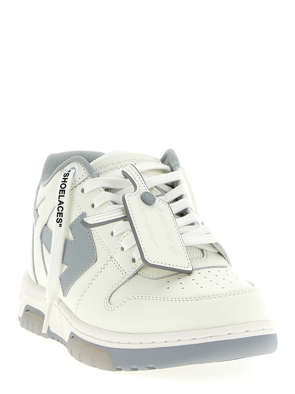 Off-White Gray Out Of Office Leather Sneakers