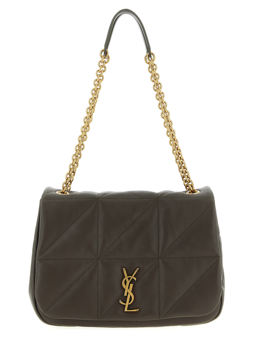 Bicolor Lamb Leather Shoulder Bag