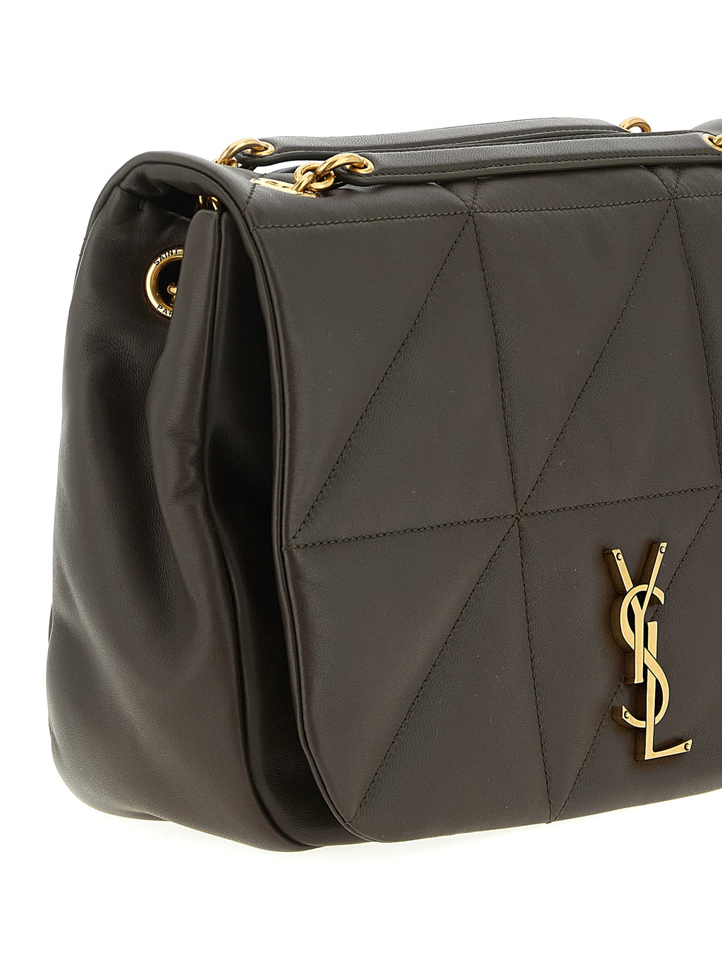 Bicolor Lamb Leather Shoulder Bag