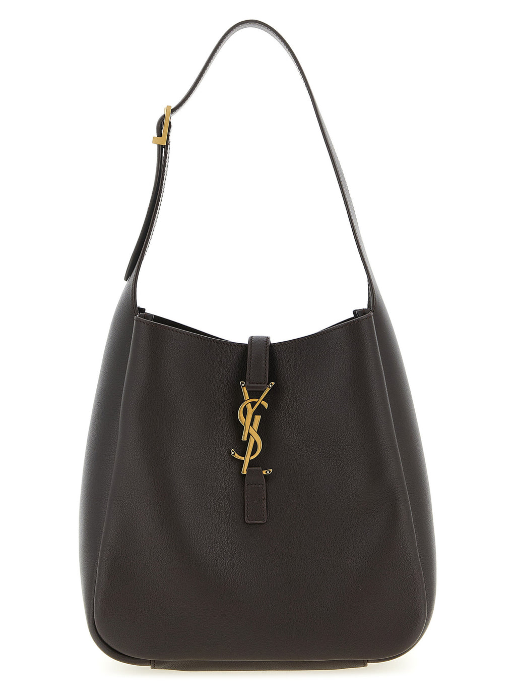 Brown Calfskin Shoulder Bag