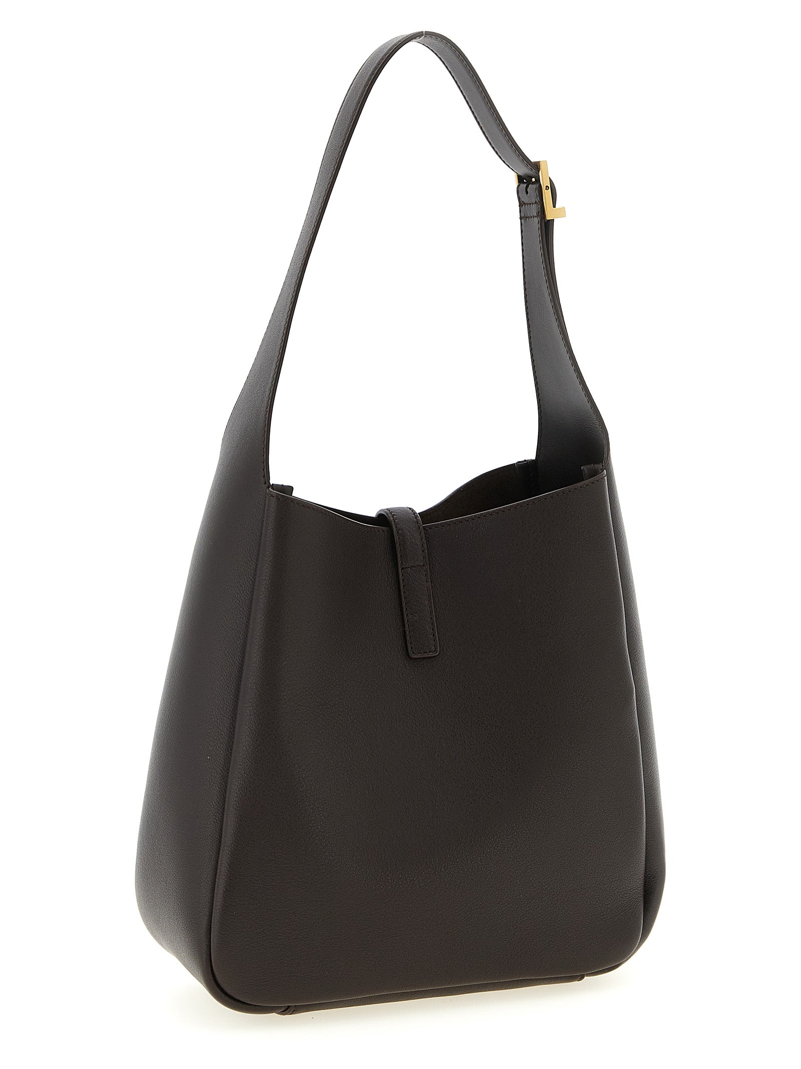 Brown Calfskin Shoulder Bag