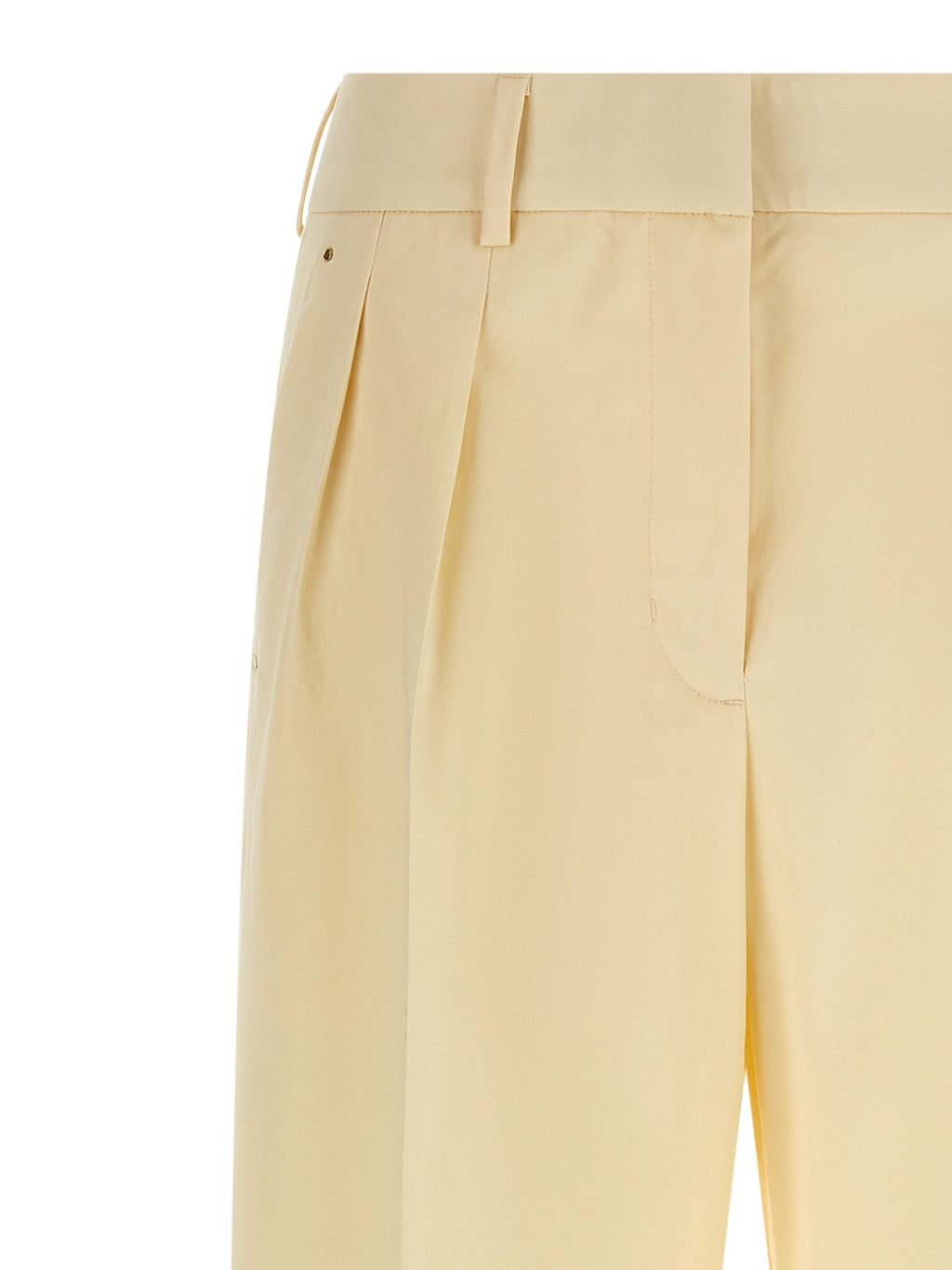 Beige Cotton Dress Pants