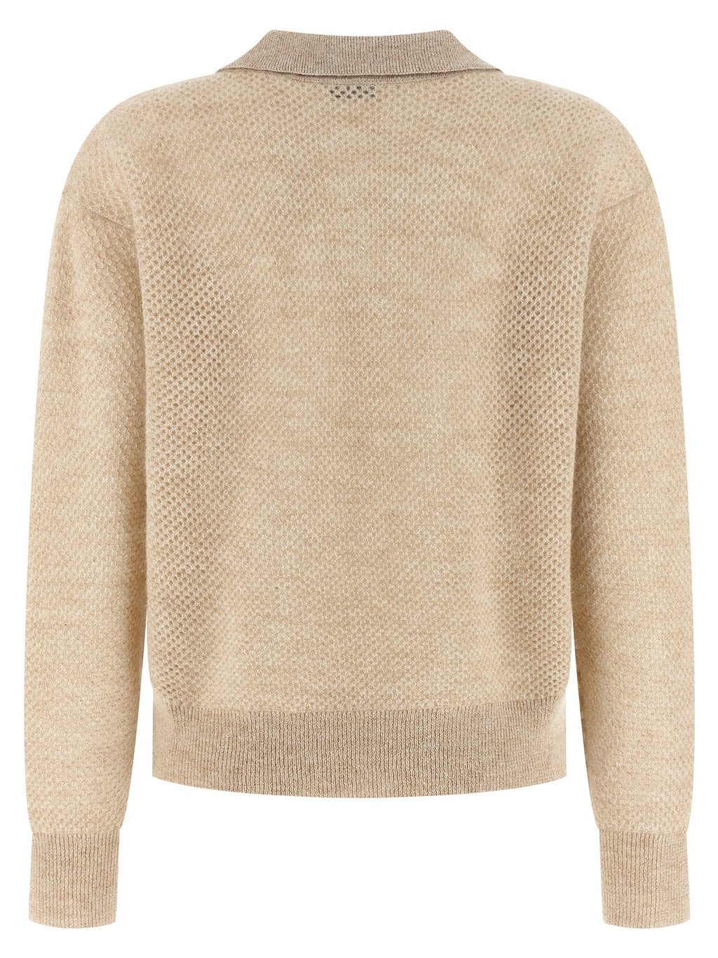 Brunello Cucinelli Gold Wool Polo Shirt