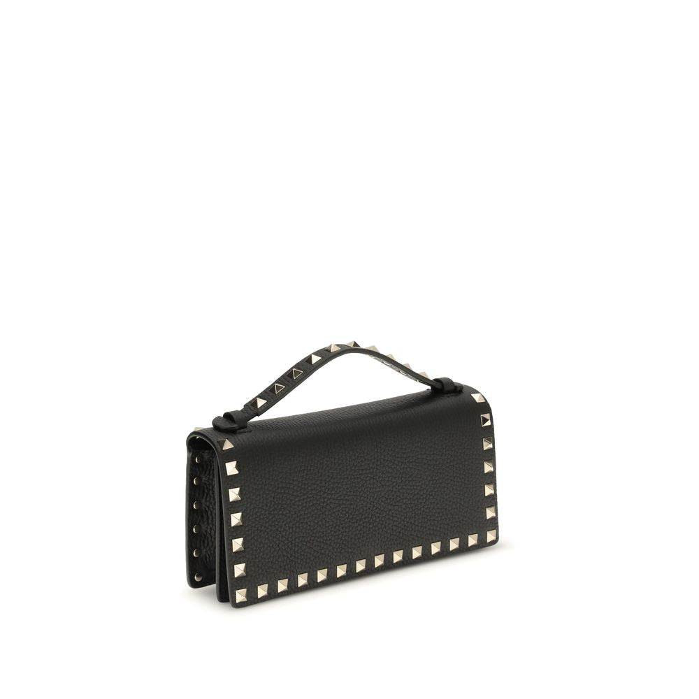 Valentino Garavani Black Rockstud Chain Wallet — alternate view