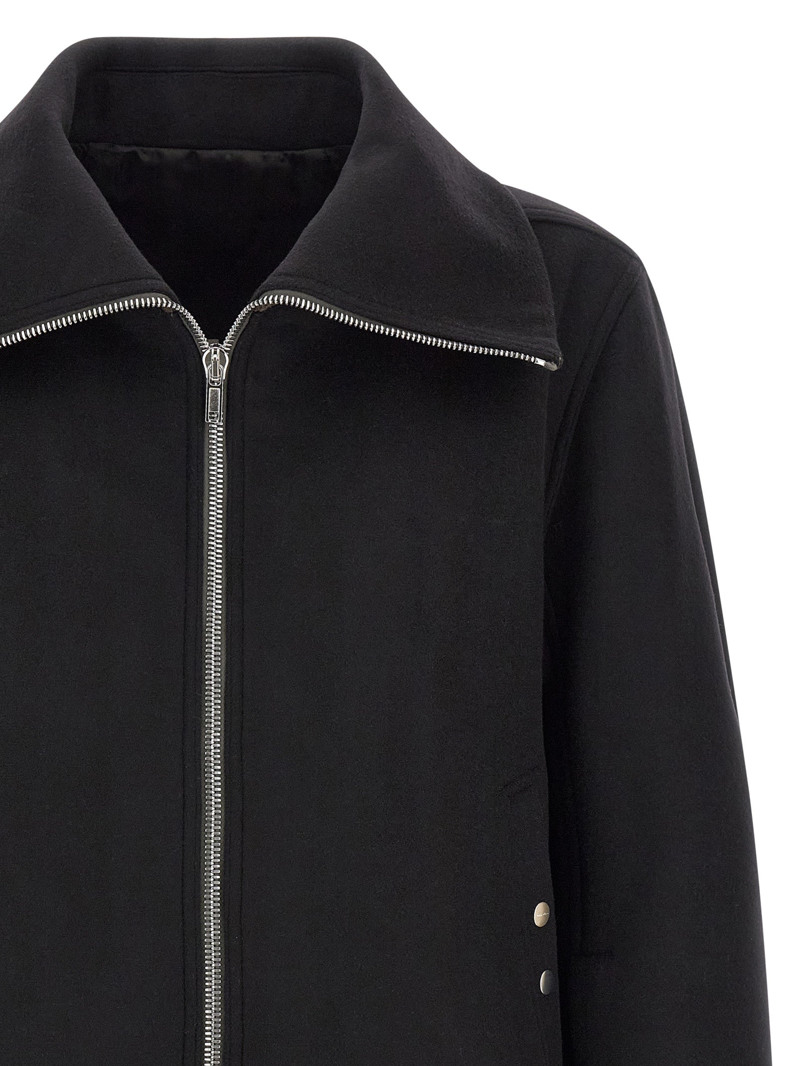 Black Virgin Wool Bomber