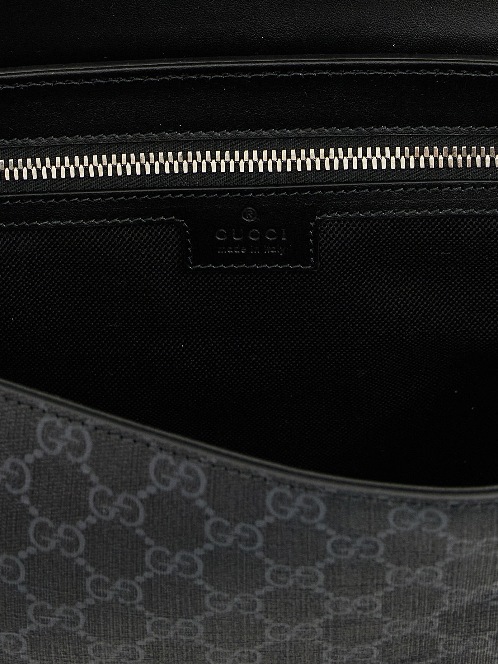 Black Polyethylene Crossbody Bag