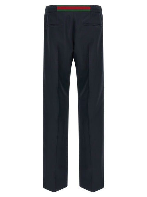 Gucci Blue Polyester Casual Pants