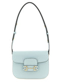 Blue Calfskin Shoulder Bag