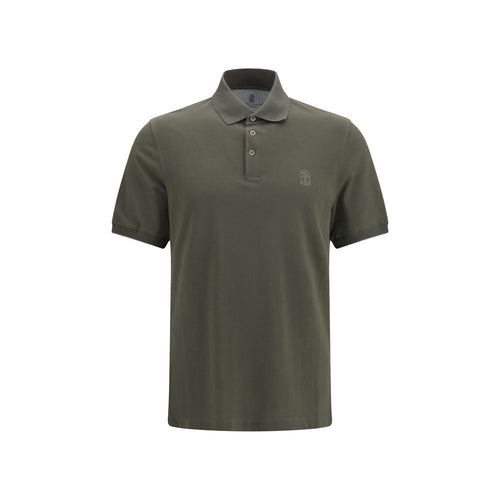 Brunello Cucinelli Bicolour Cotton Men’s Polo Shirt