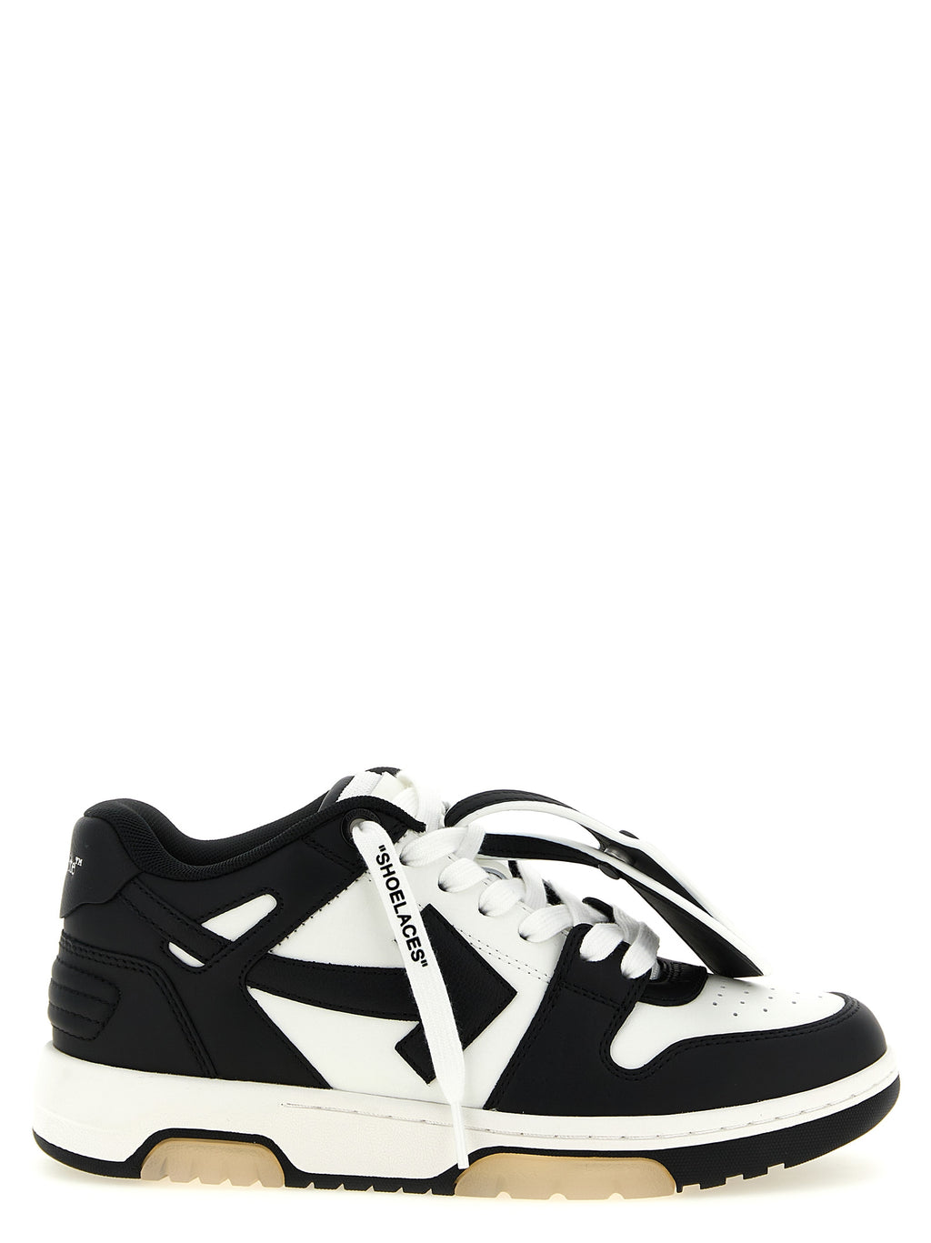 Off-White Two-Tone Calfskin Low Top Sneakers
