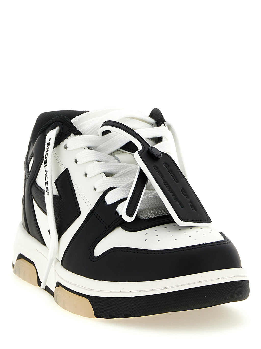 Off-White Two-Tone Calfskin Low Top Sneakers