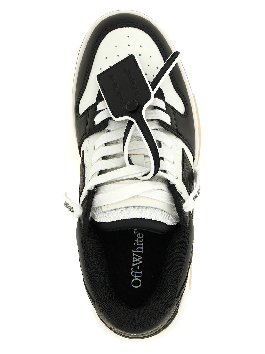 Off-White Two-Tone Calfskin Low Top Sneakers