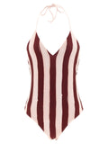 Multicolor Polyester One-Piece Swimsuit