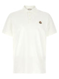 Moncler White Cotton Polo Shirt