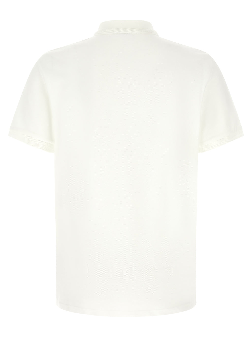Moncler White Cotton Polo Shirt