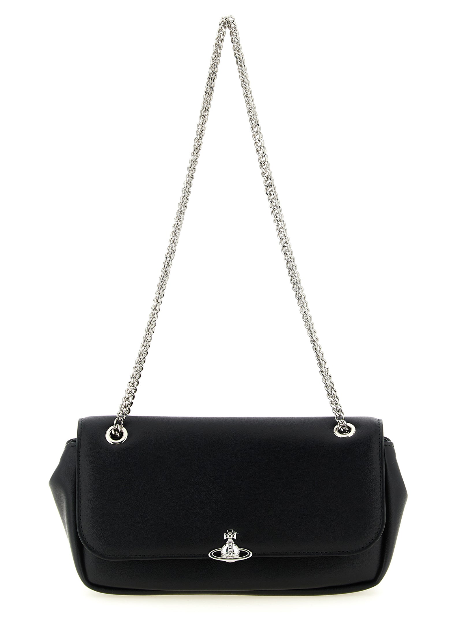 Black Polyester Crossbody Bag