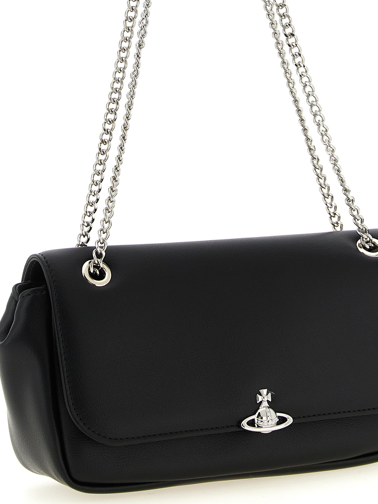Black Polyester Crossbody Bag