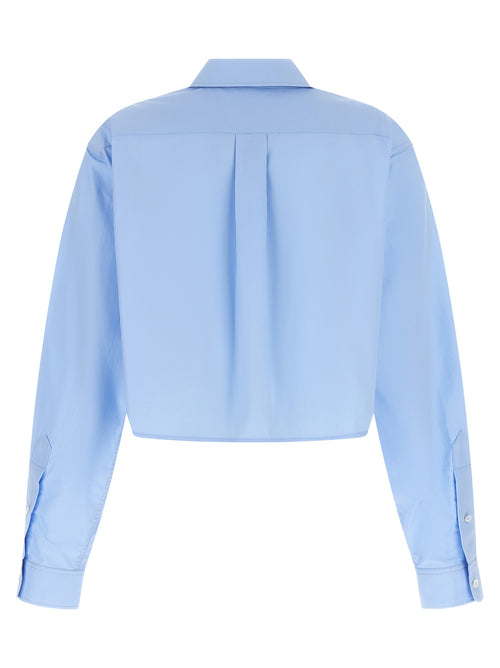 Alexander Wang Light Blue Cropped Cotton Shirt